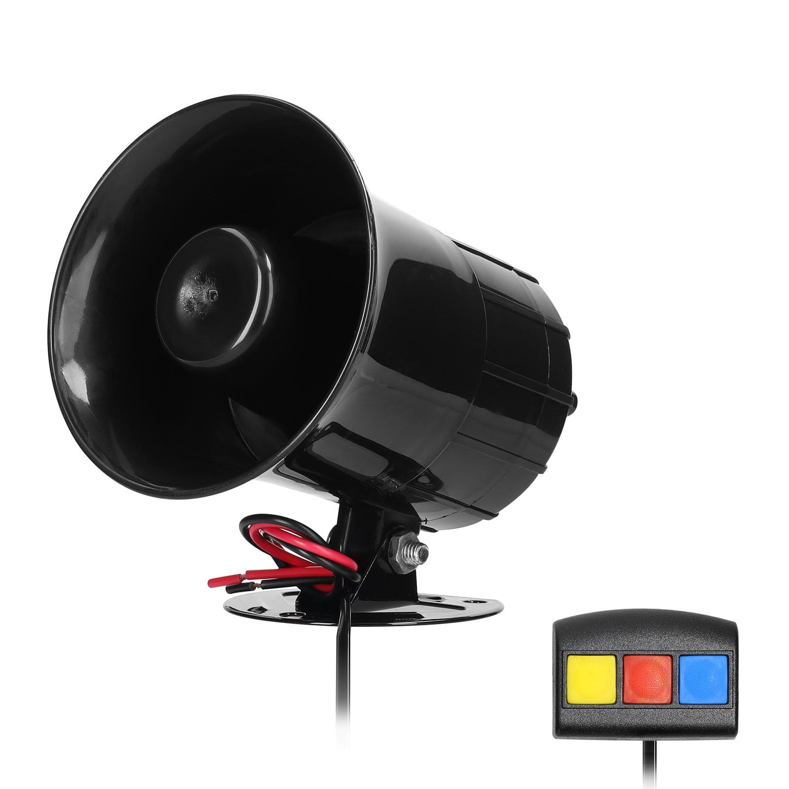 3-Tone Car Horn 110dB Electric Horn Loudspeaker Safety Warning Alarm 12.0V with Controller for Car
