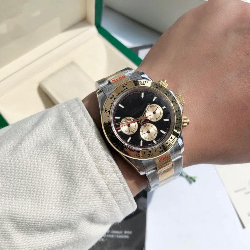 Rolex Daytona Series Men's Two-Tone Panda Automatic Mechanical Watch