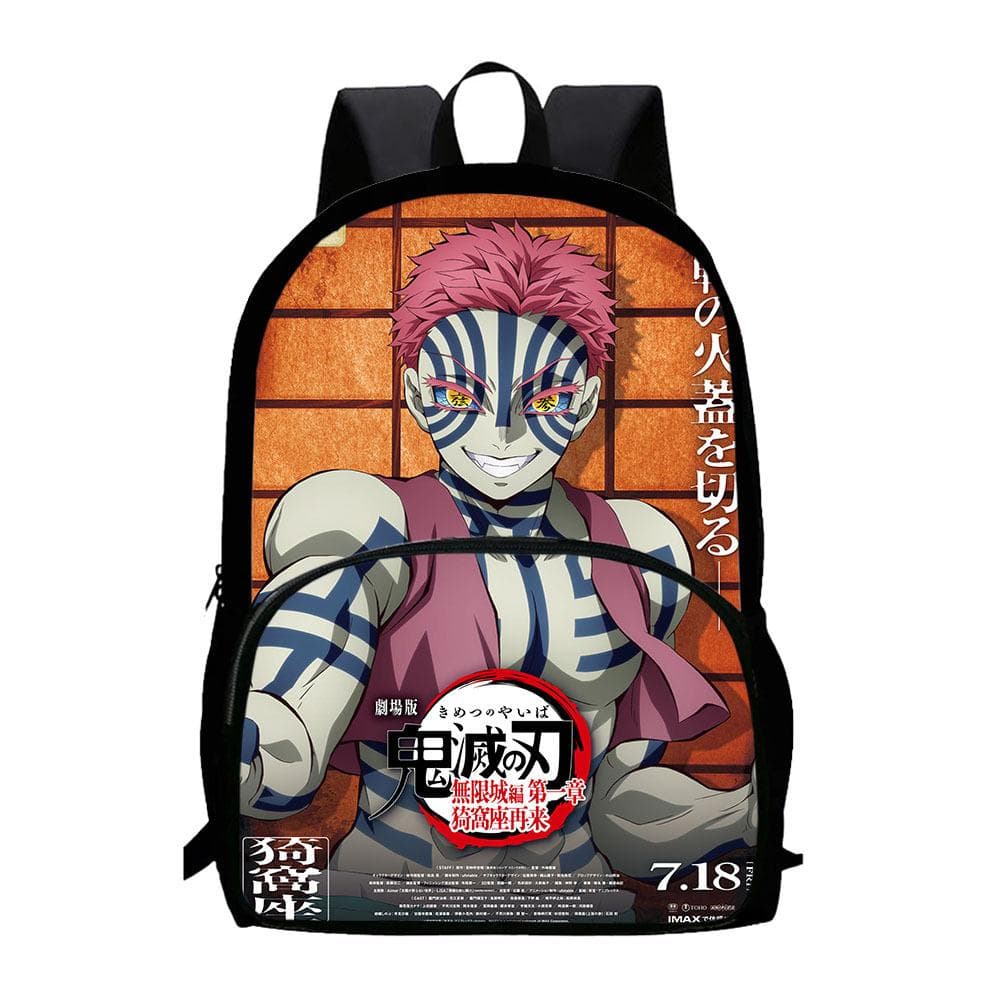 Japan cartoon comics Demon Slayer: Kimetsu no Yaiba - Infinity Castle Arc Children's Backpack Large Capacity Patch Pocket Backpack 0015