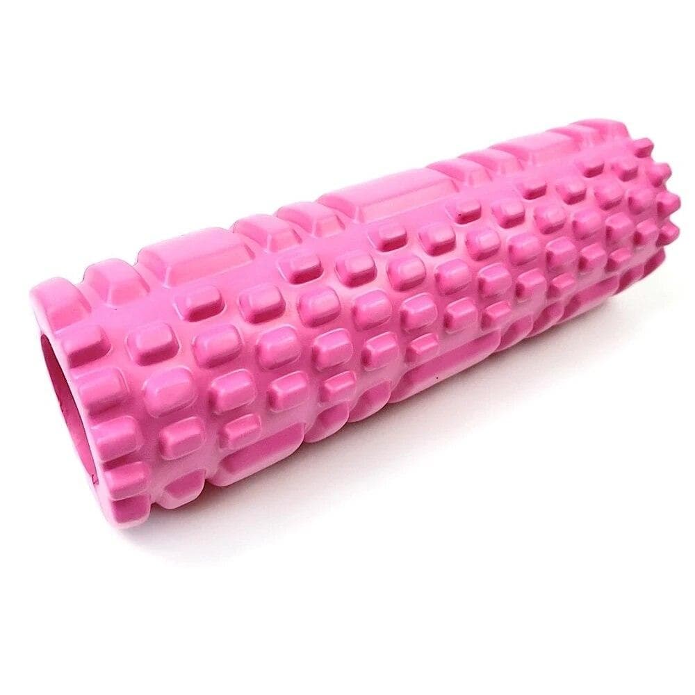 Yoga Column Gym Fitness Pilates Foam Roller Exercise Back Massage Roller Yoga Brick Home Fitness Equipment rose red