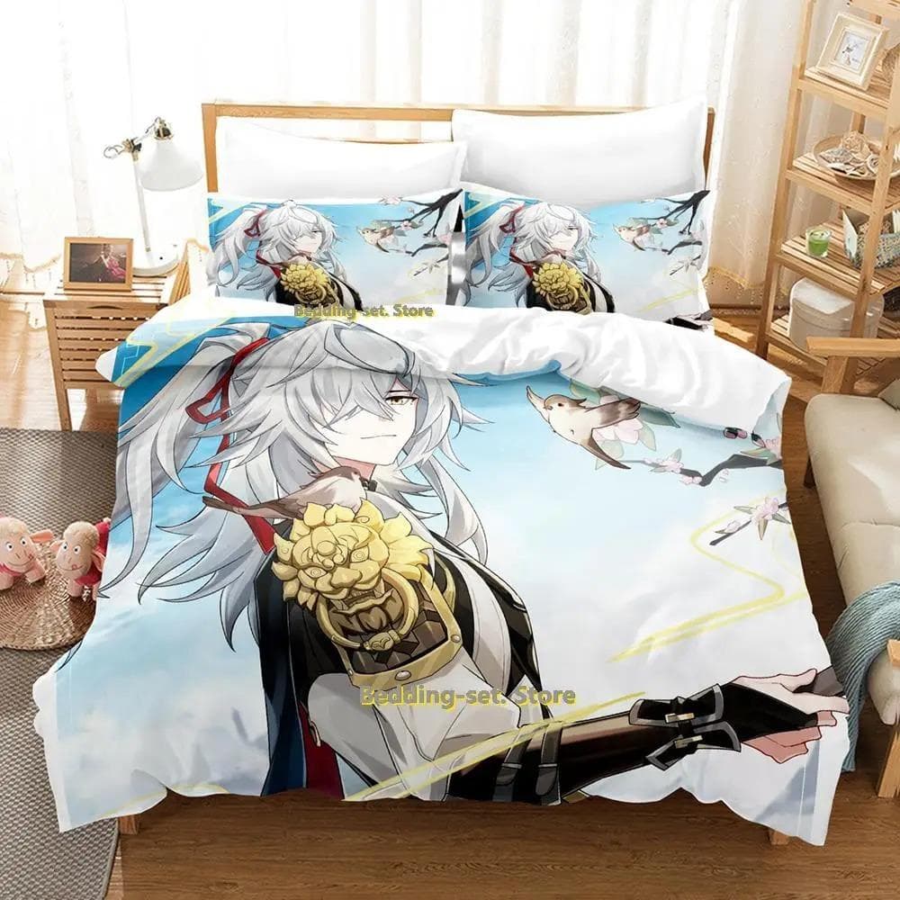 Honkai Star Rail Bedding Set Single Twin Full Queen King Size Bed Set Adult Kid Bedroom Duvetcover Sets Anime parure de lit Bed 70x133cm 2pcs