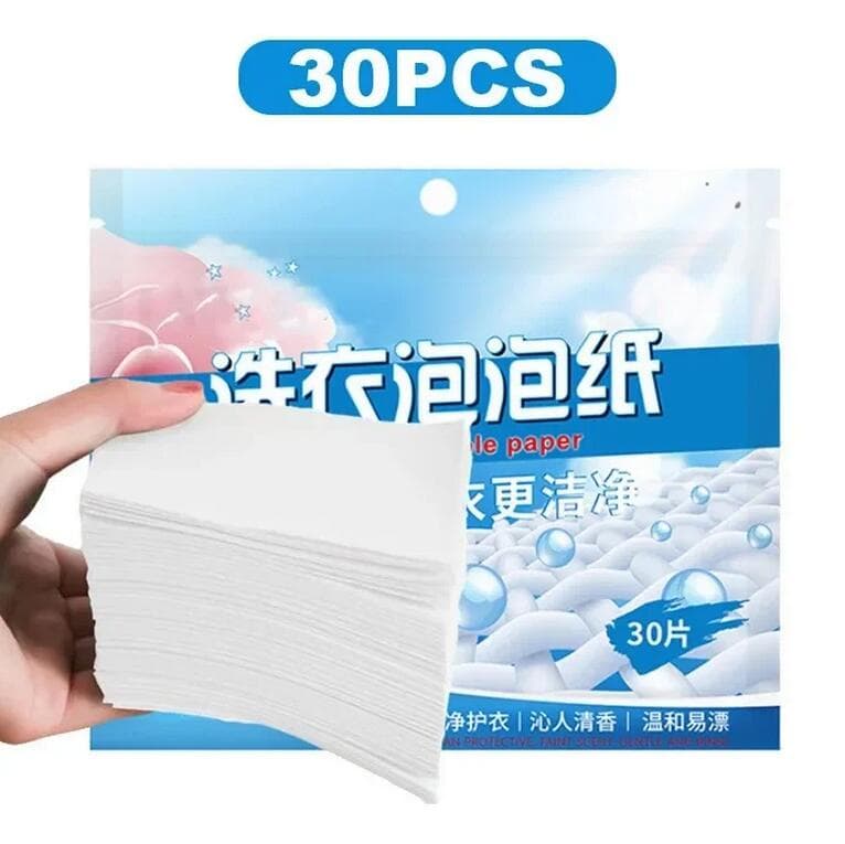 30pcs/Bag Laundry Powder Nano Ultra Concentrated Laundry Soap Mild Laundry Powder Tablets Cleaning Products Washing Machine Supplies white