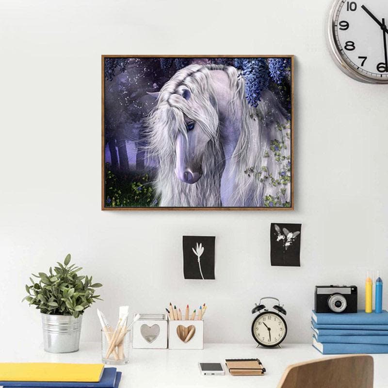 DIY Birds Scenery Painting Round Rhinestone Diamond Embroidery Handicraft Mosaic Cross Stitch 20X30