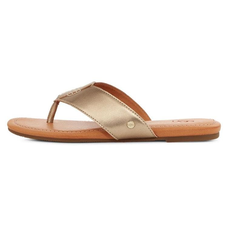 UGG Leather Stylish Sandal Women's Metallic 1142178-GLDM 36
