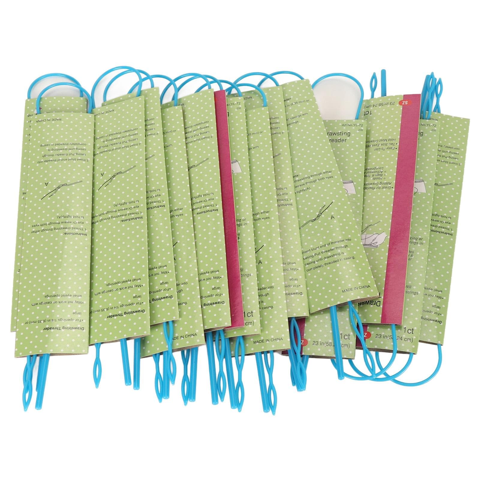 15pcs Drawstring Threader Tool Flexible Plastic Neddle Drawstring Replacement Tool for DIY Sewing