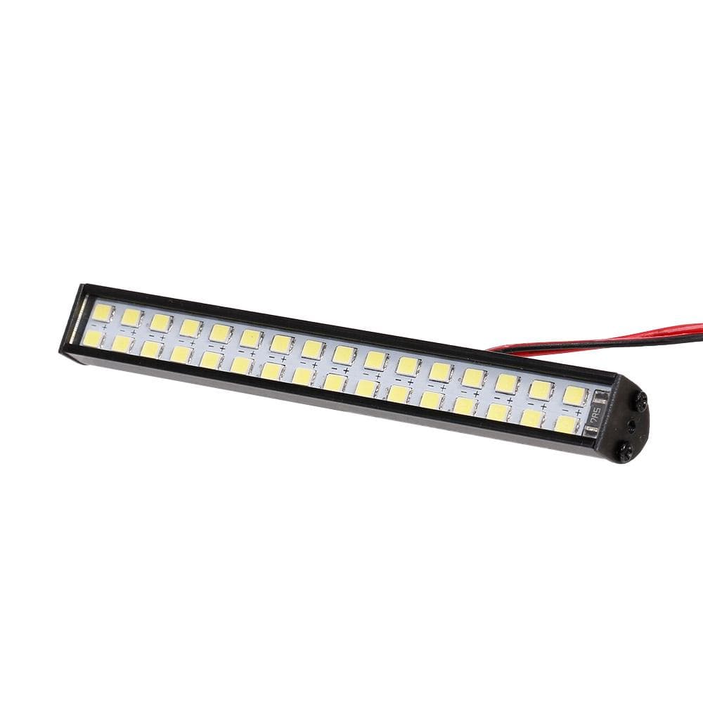 RC LED Lights Bar 100mm/3.9in Metal Roof Lamp Light Headlight 32LEDs Light for 1/10 Traxxas TRX-4 black
