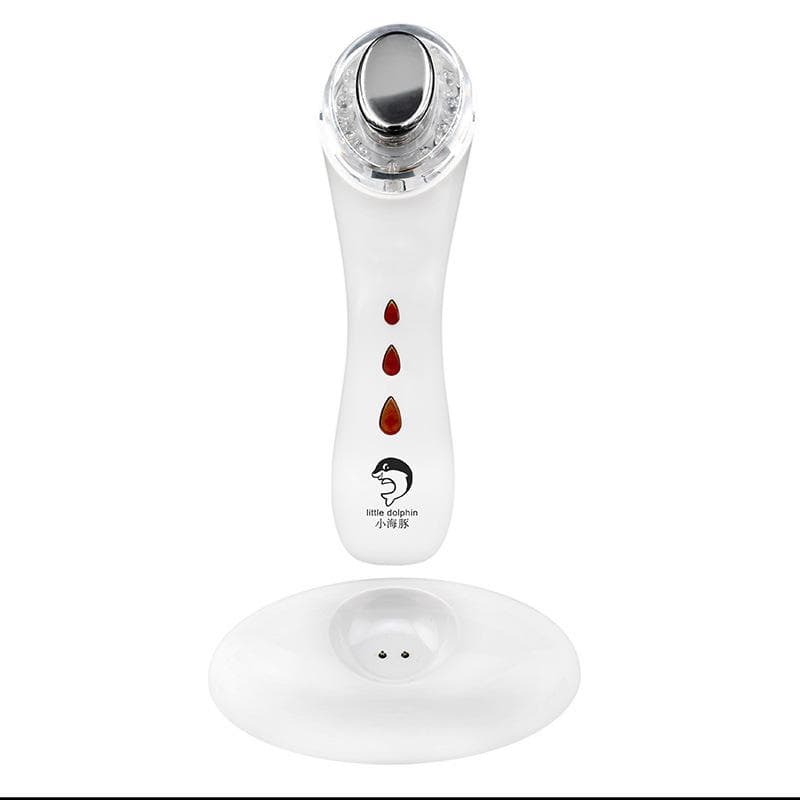 Multifunctional Ultrasonic Ion Introducer Vibration Export Color Light Rejuvenator Massage Electronic Beauty Instrument white