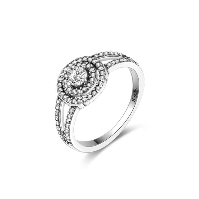 Fashion Engagement Finger Ring 925 Silver Women Stackable Rings Anniversary Gift Sparking Pave Zircon 7