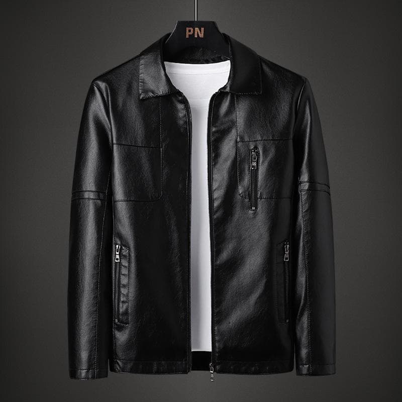 Leather Jacket Men's Casual Jacket Spring and Fall Korean Version of The Trend of Loose Youth Handsome Motorcycle Clothing Jacket Men 5XL