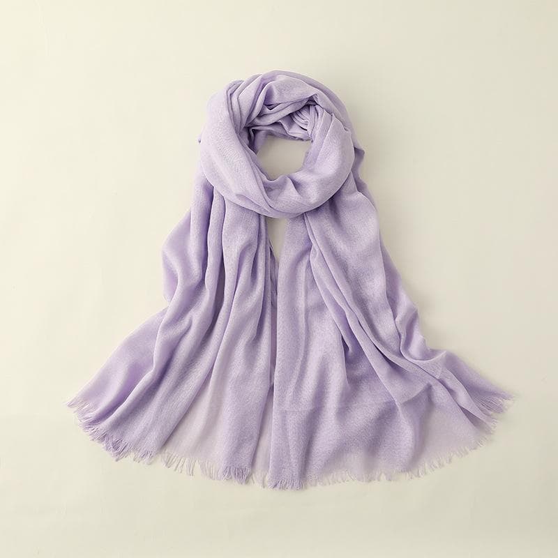 Summer Silk Scarf for Women, Fashionable Sun Protection and Shading, Beach Long Scarf, Solid Color Cotton and Linen Silk Scarf, Scarf 100*195CM