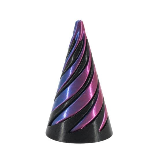 3D Printed Spiral Cone Toy Vortex Thread Illusion Impossible Spiral Cone Passthrough Sculpture Stress Relief Kids Adults Mini Spiral Cone Fidget Toy purple
