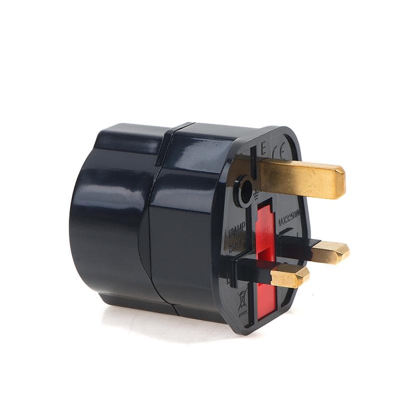 Eu Euro 2 Pin To Uk 3 Pin Plug Ac Universal Adapter Travel Converter European black