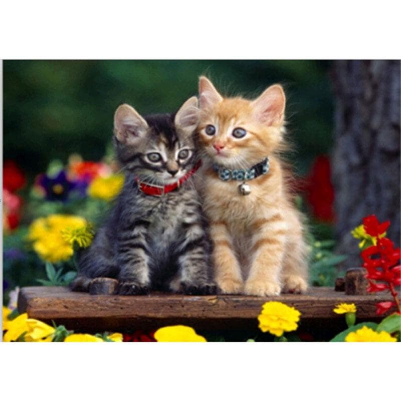 DIY 5D Diamond Mosaic Cartoon Cats Handmade Diamond Painting Cross Stitch Kits Diamond Embroidery 20X30CM