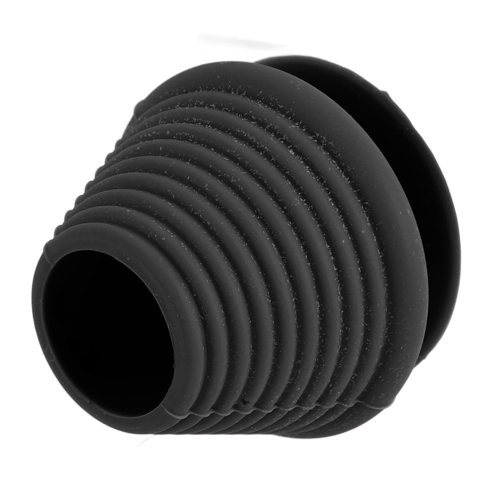 Bathtub Overflow Drain Cover Silicone Bathroom Overflow Drain Cover Tub Stopper with Suction Cup black