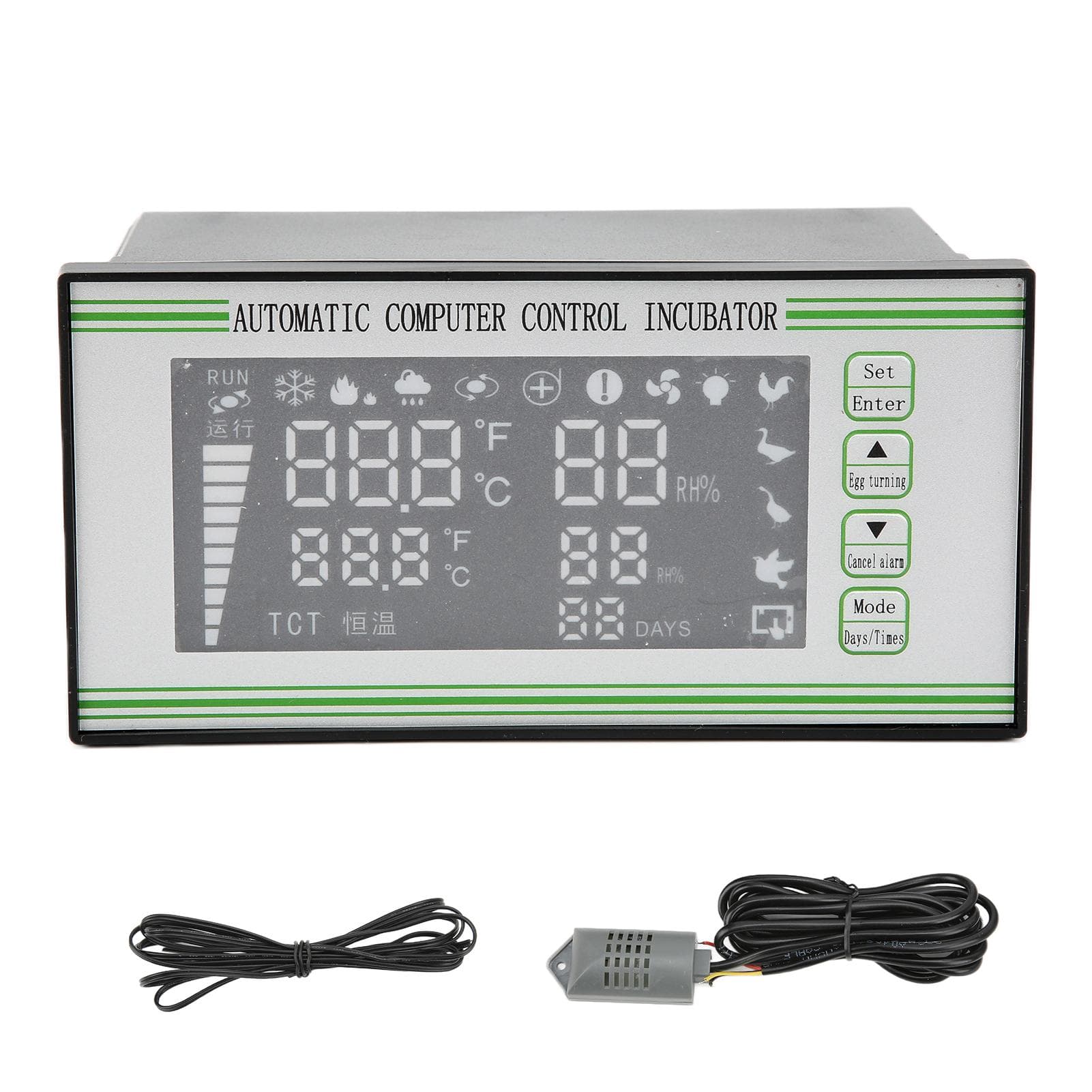 Egg Incubator Temperature Controller Egg Incubator Machine with Temperature Humidity Sensor Probe