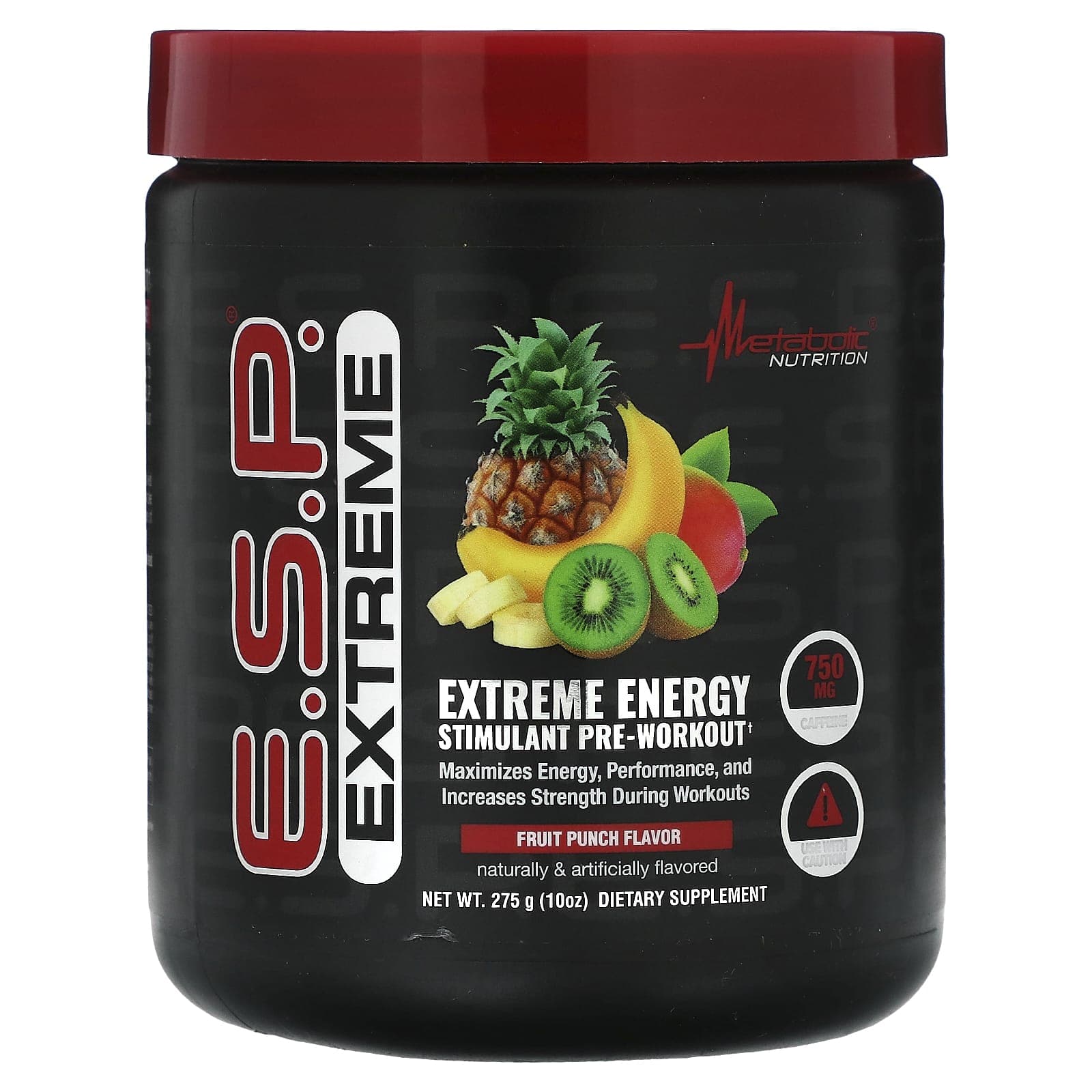 Metabolic Nutrition, ESESP Extreme Energy Stimulant Pre-Workout, Fruit Punch Flavor, 10 oz (275 g)