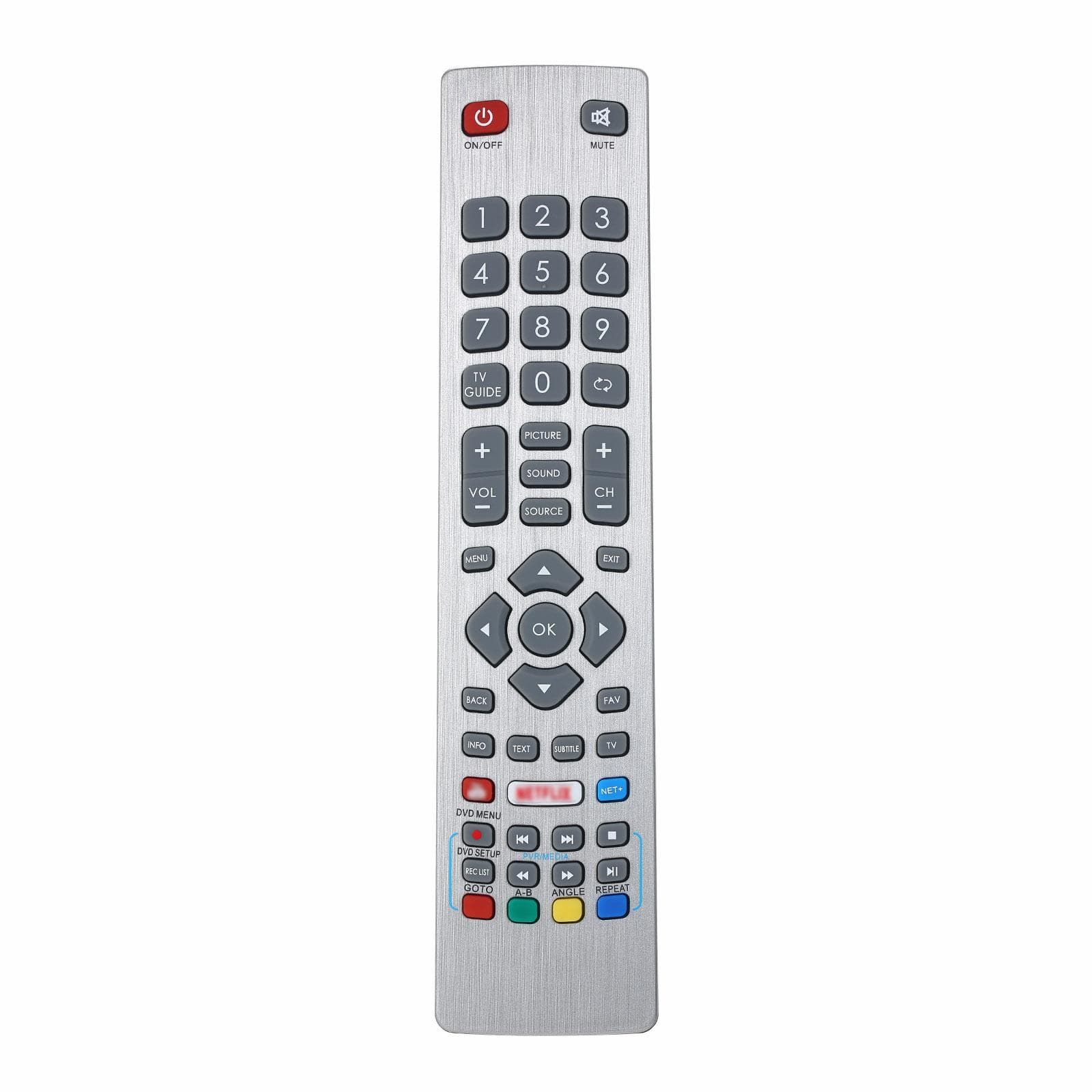 TV Remote Control Replacement for Sharp Aquos Remote Controller Smart Replacement Portable Size silver