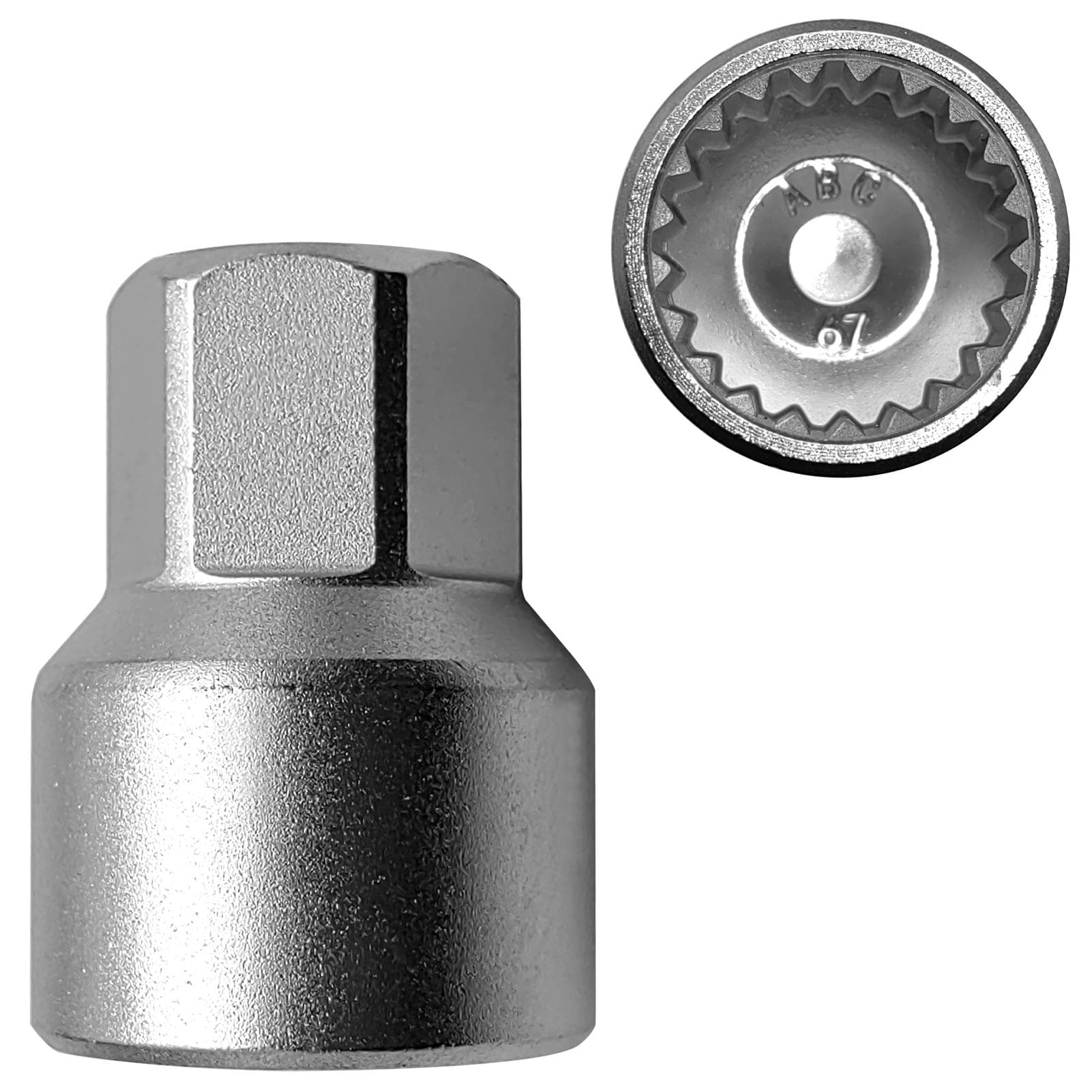 Wheel Locking Nut Key Replacement for Porsche, 69 Thinwalled Wheel Lock Nut Socket Adapter, Wheel 67
