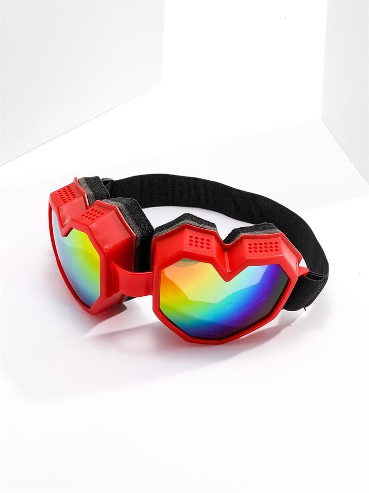 Love-shaped PC sunglasses windproof UV protection ski goggles for couples stylish outdoor sports eyewear