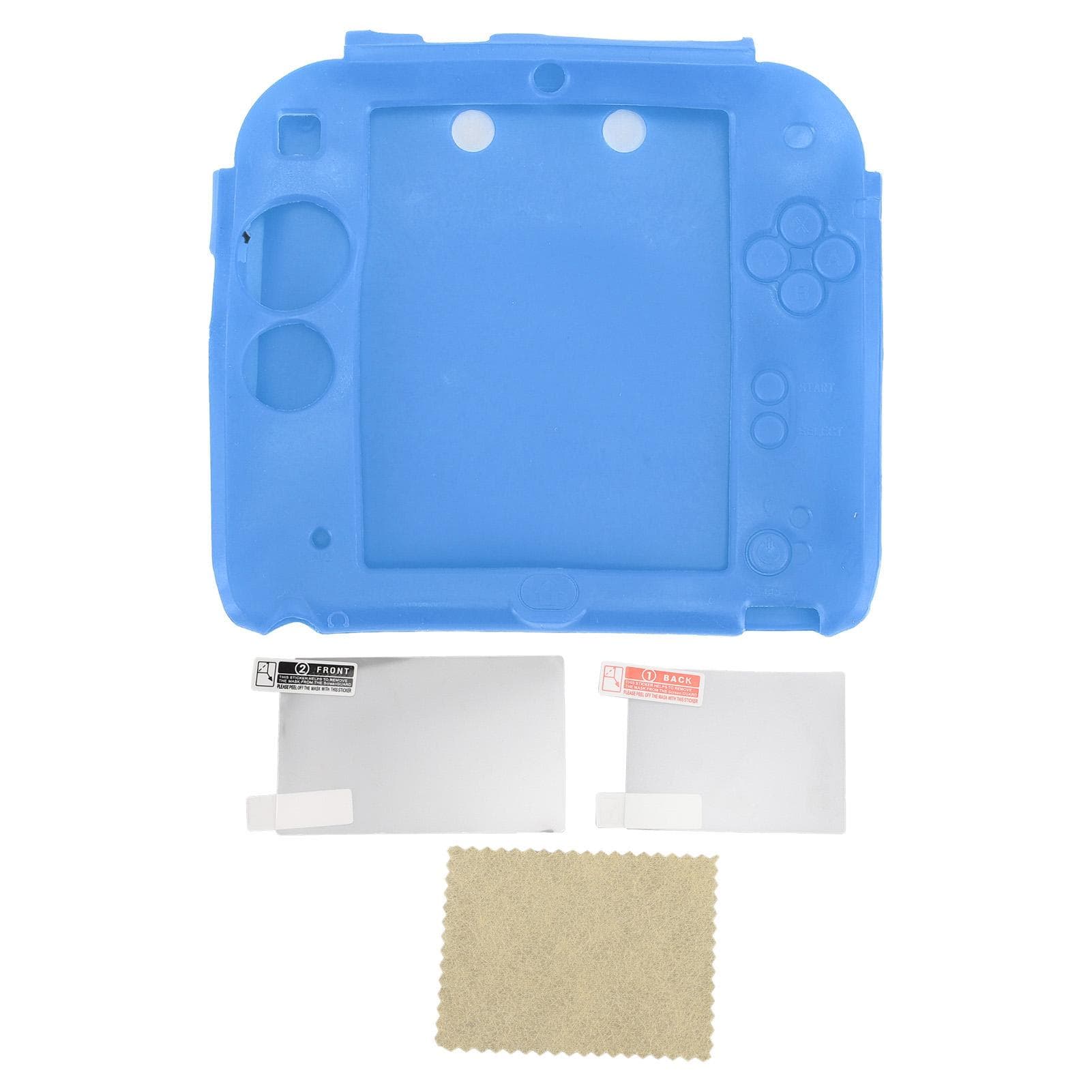Handheld Game Console Silicone Cover for 2DS Soft Protective Case Scratch Resistant with Top Bottom