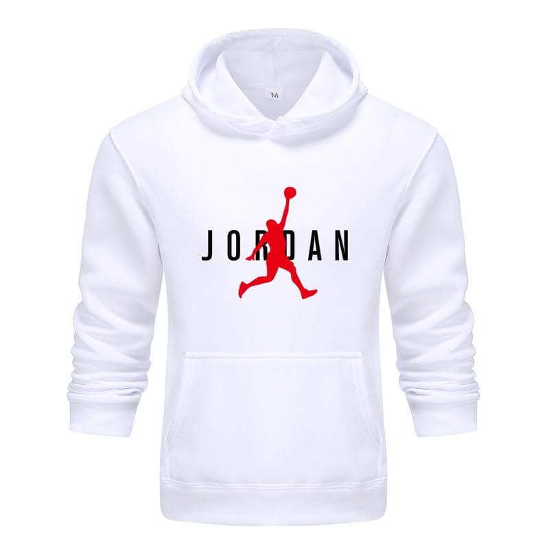 Autumn and Winter Personalized Letter Printed Hoodie for Men and Women S white
