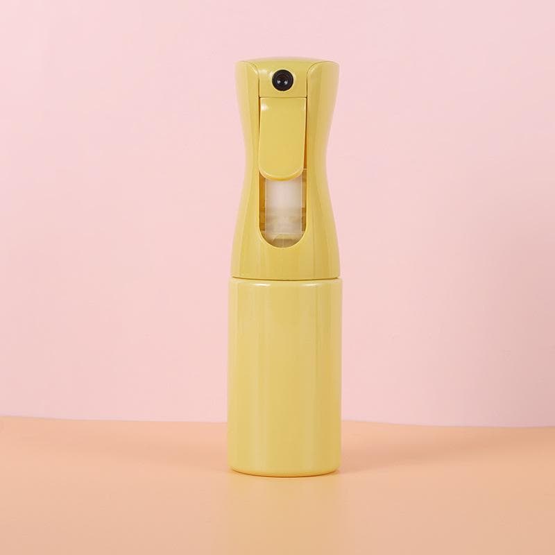 Spray Bottle For Hair, Plastic Empty Refillable Ultra Fine Continuous Water Mister Sprayer For Hairstyling 300ml yellow
