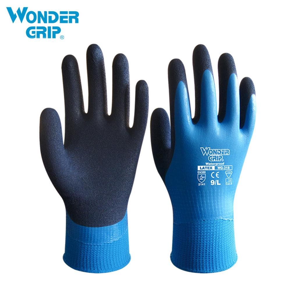 Wonder Grip Thermo Plus Coldproof Work Gloves Double Layer Latex Coated Protection Gardening L