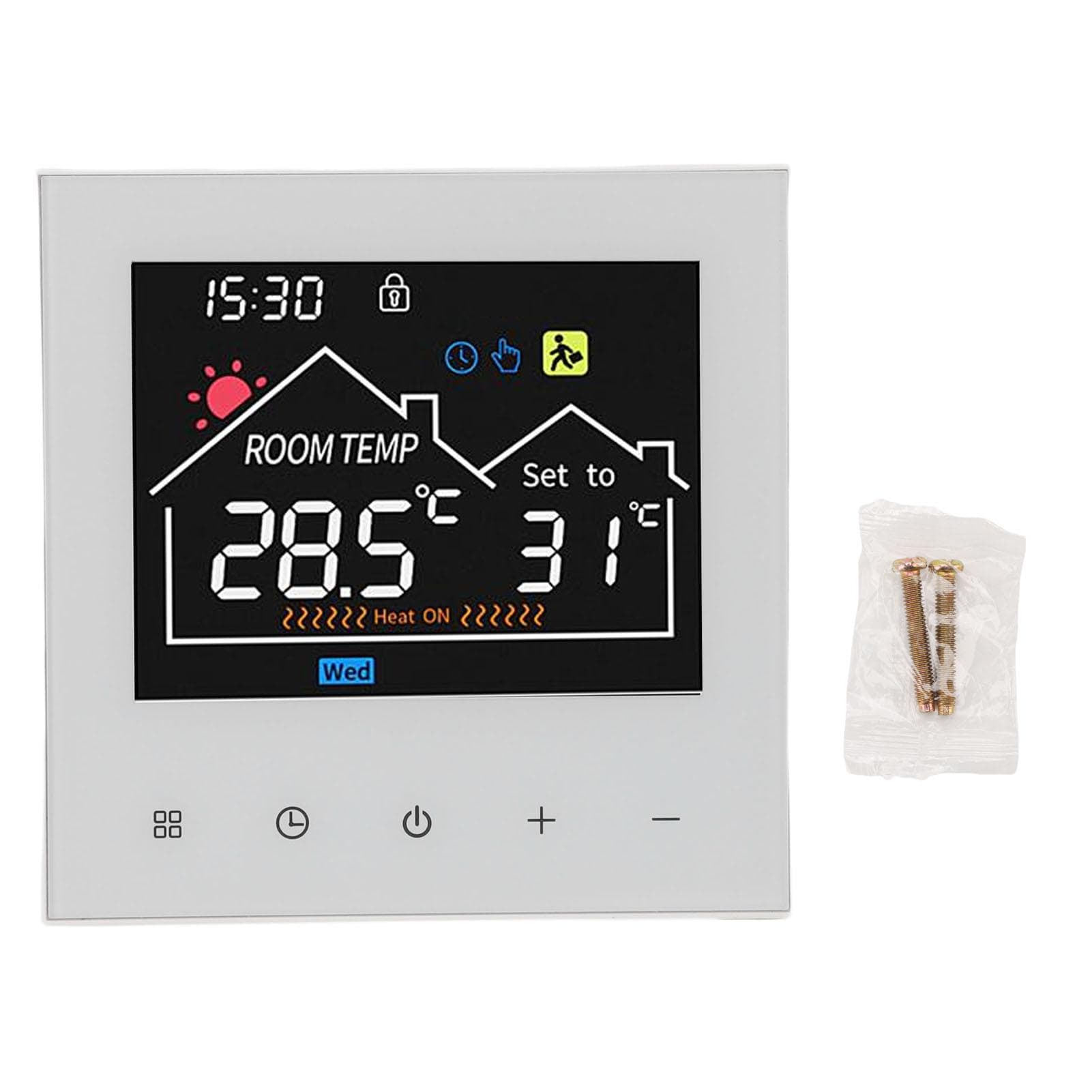 Programmable Smart Thermostat Touchscreen LCD Display Water Heating Boiler Thermostat for Home Normal Model