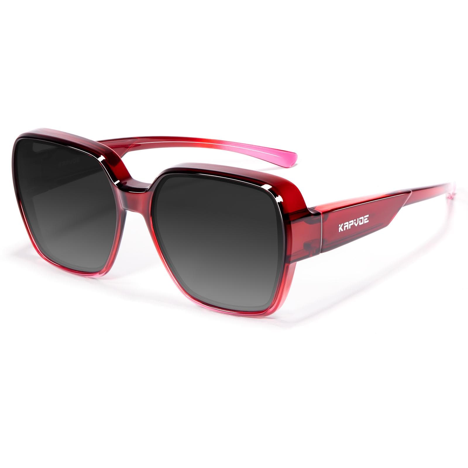Kapvoe Myopic Exclusive Glasses Cover Fit Over Myopic Sunglasses UV400 Protection for Driving Biking Outdoor Sports Polarized 1lens