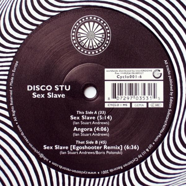 12inch Record DISCO STU - Sex Slave CYCLO0016 Cyclotron Recor 2001 Germany Dance & Electronica Used