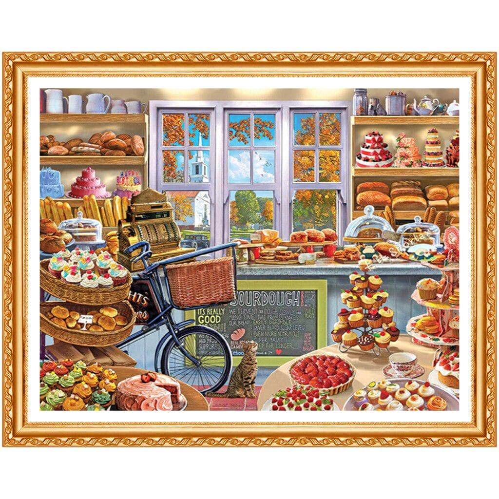 Full Round Drill 5D DIY Diamond Painting  The Bakery  3D Embroidery Cross Stitch 20X30CM