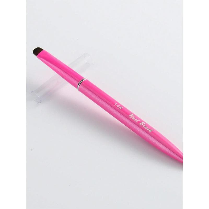 1pcs French Nail Brush 3-In-1 Nail Brush For Gel And Acrylic Nails Cleaning And Nail Polish Application, Nail Salon Accessories, Manicure Tools 14# pink