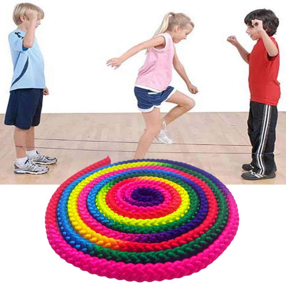 3 Meter Gymnastics Rope Rainbow Rhythmic Gymnastics Rope Sports Training Competition Rope DIY Braid