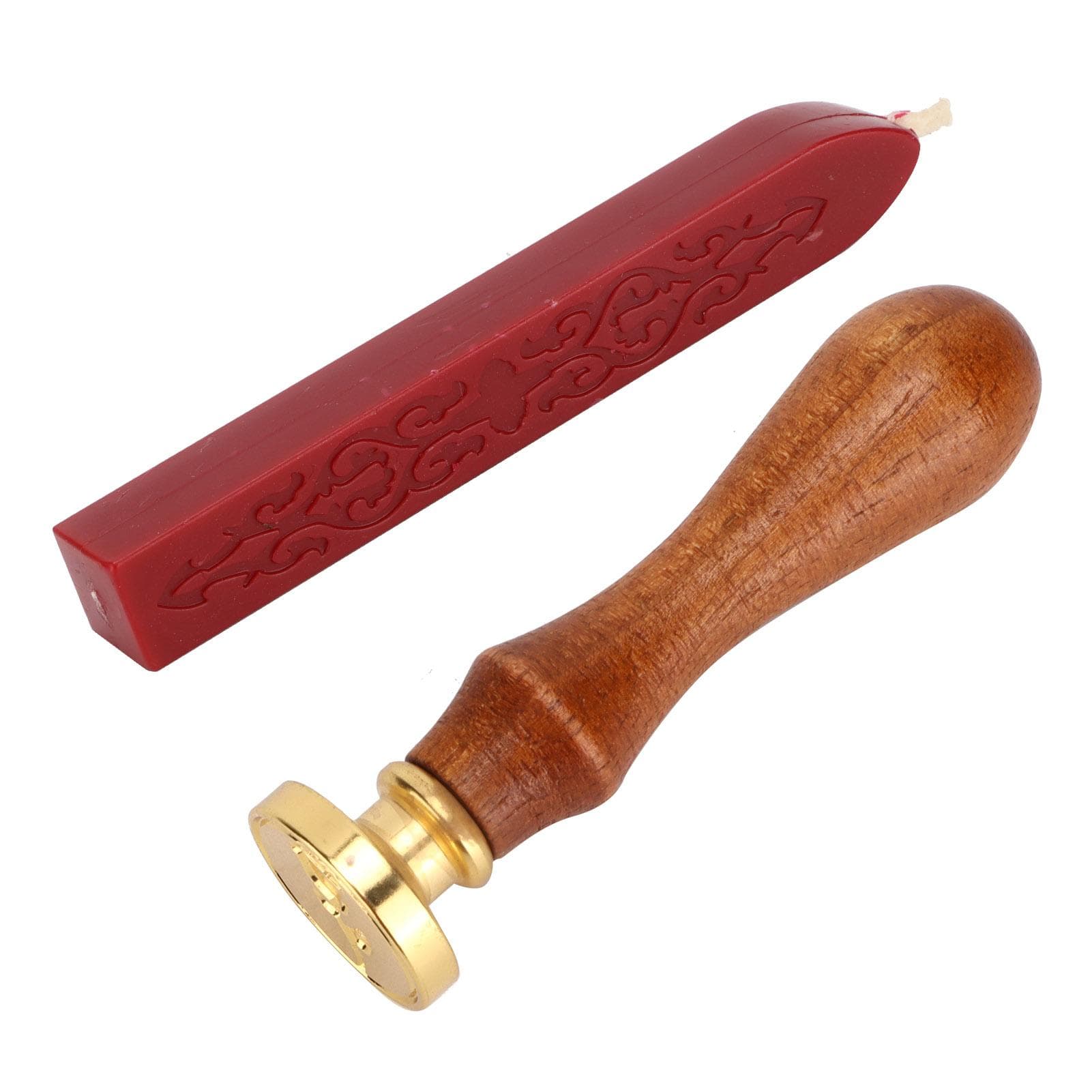 Wax Seal Stamp Kit Clear Pattern Simplicity DIY Classic Sealing Kit for Envelopes Invitations wine red
