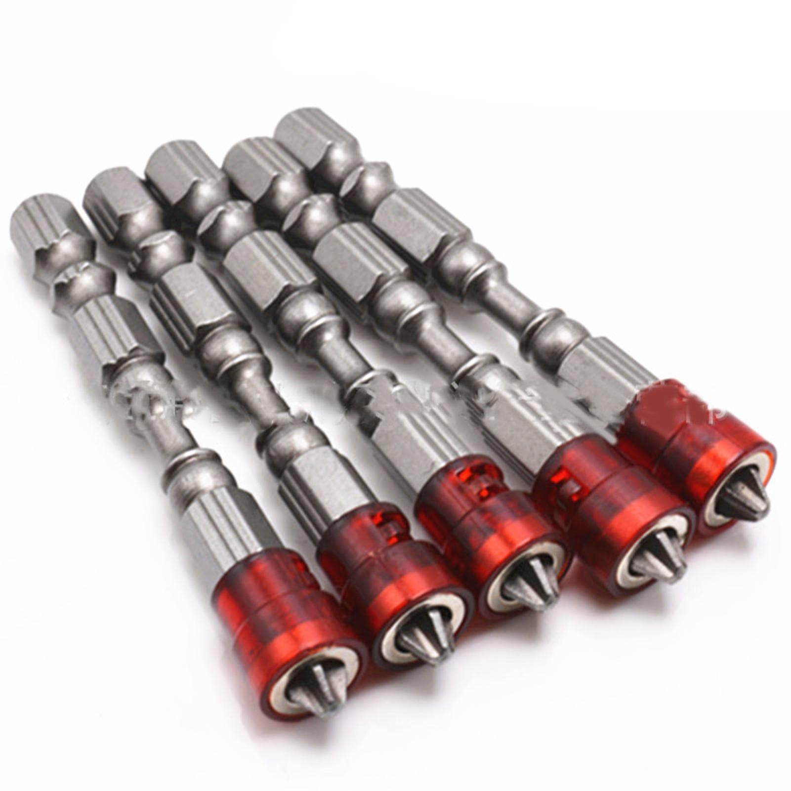 10 Pcs Screwdriver Bits 65mm Long Strong Magnetism Anti Slip Cross Screwdriver Bit Red