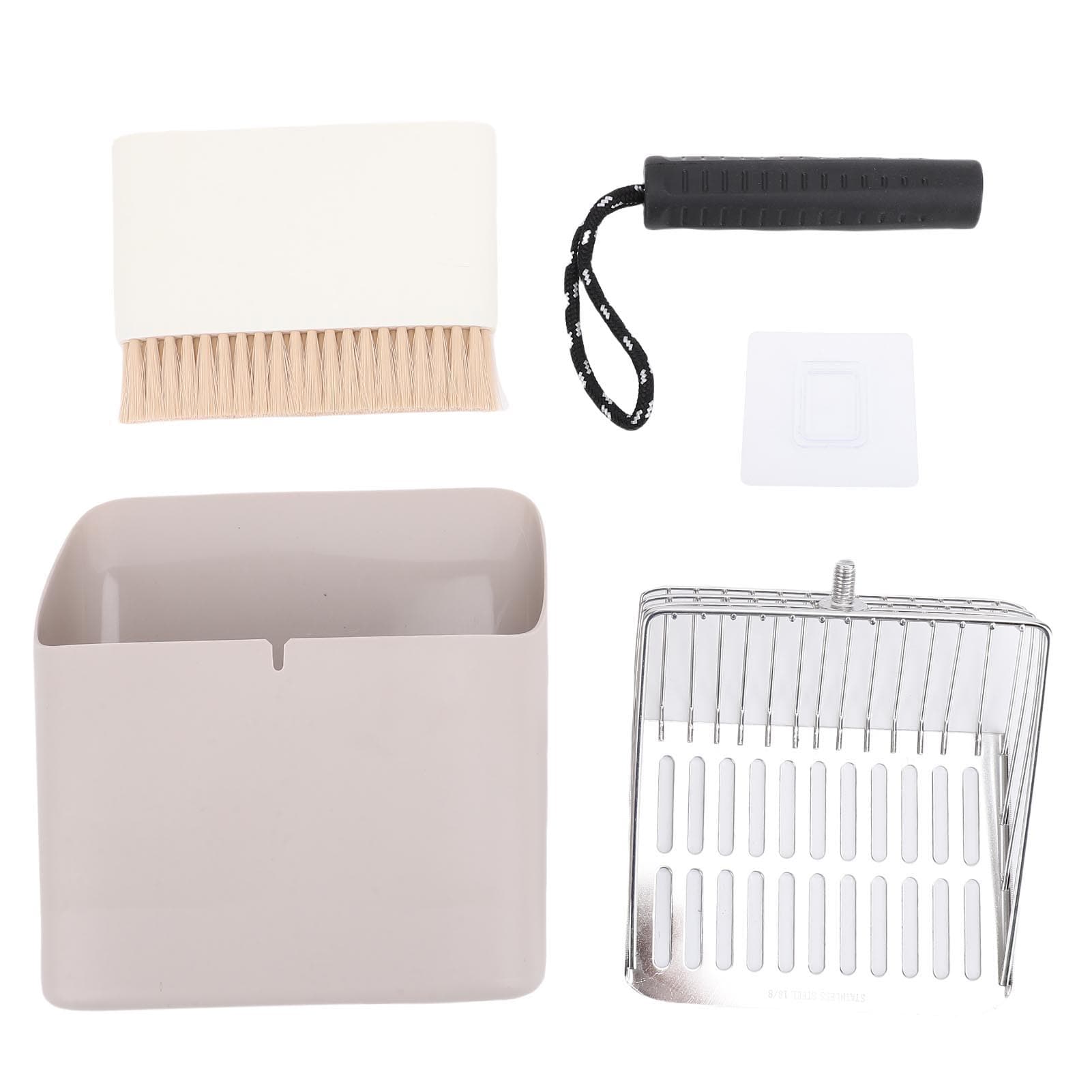 Cat Litter Scooper Kit Sturdy Litter Cleaner Shovel Portable Cleaning Brush Convenient Stand Set
