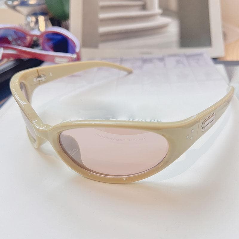Punk Stylish Sunglasses Men Y2K UV400 Protection Windproof for Bicycling Hiking Women Sun Glasses