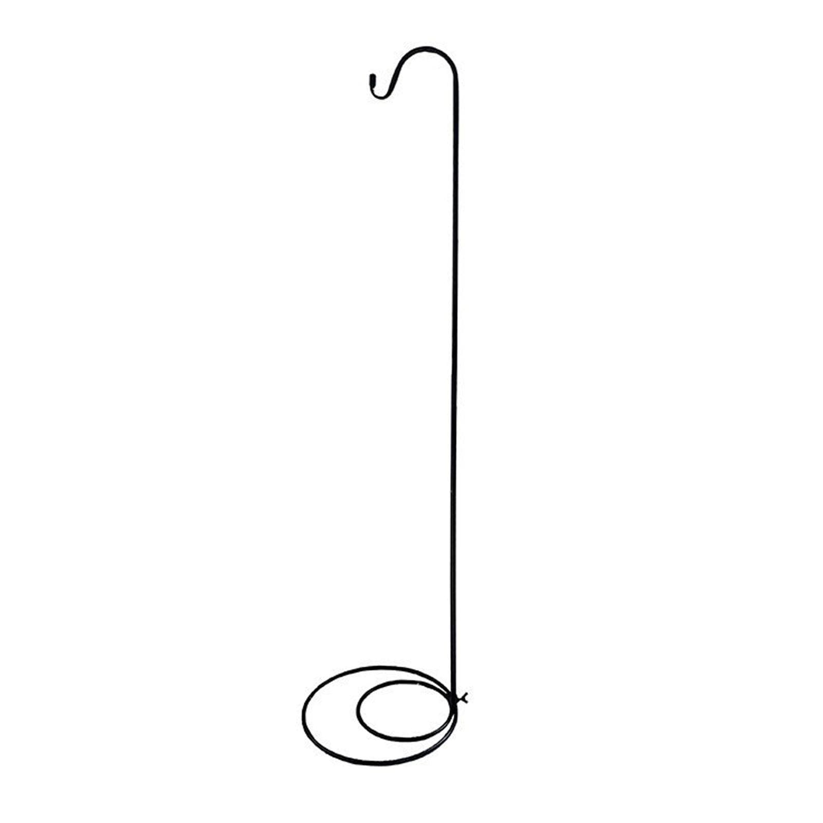 1.2m Outdoor Shepherd Hook Wrought Iron Garden Stake Hanger for Bird Feeder Solar Lights Wedding