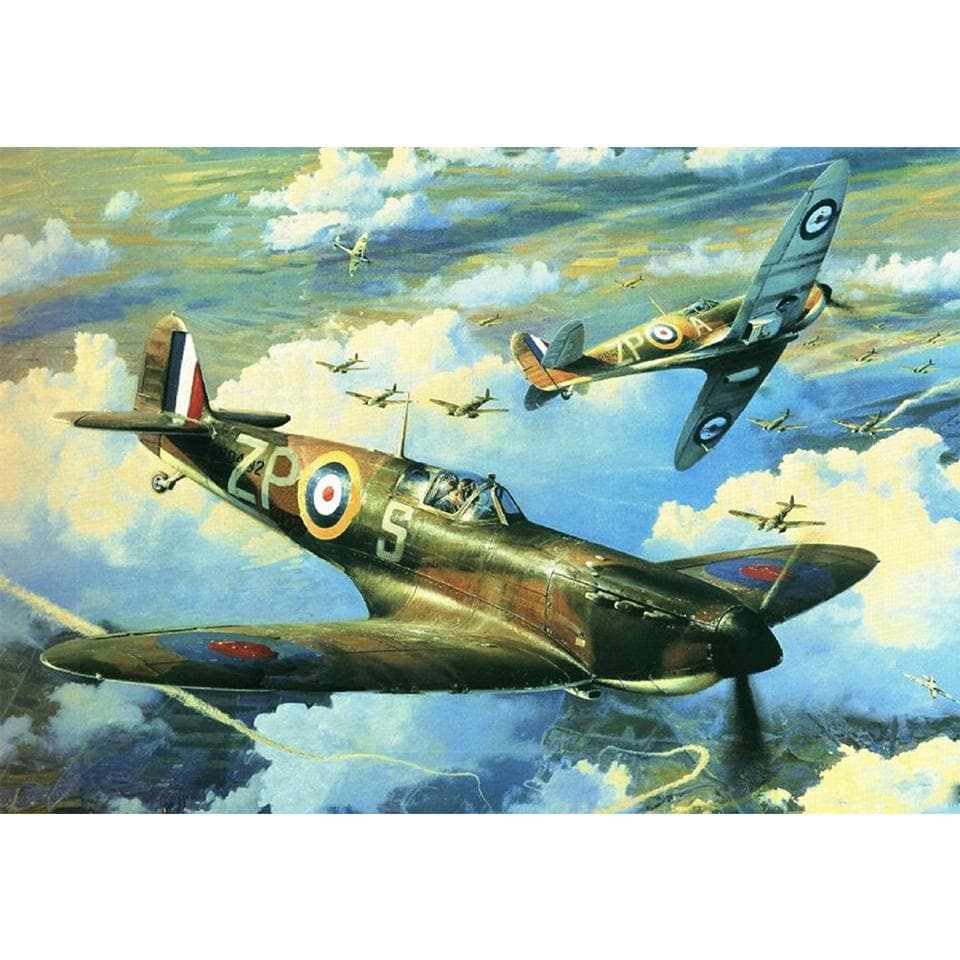 5D DIY Diamond Painting Airplane Rhinestone Picture Full Diamond Embroidery Sky Landscape Mosaic Art Picture Cross Stitch Kit Full Round 50x70CM