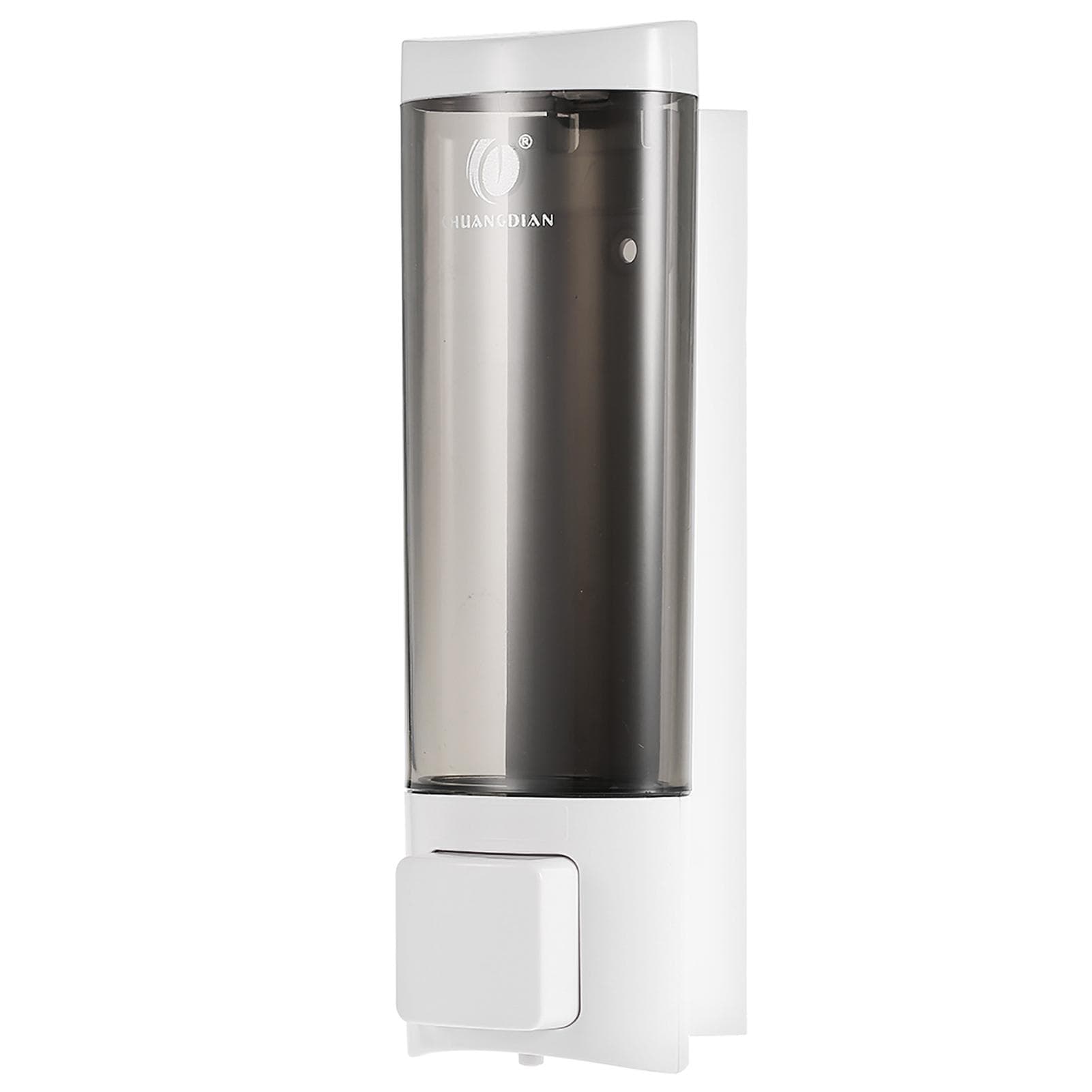 CHUANGDIAN Manual Hand Soap Dispenser with Double Sided Foam Tape Wall Mount Liquid Shampoo Shower white