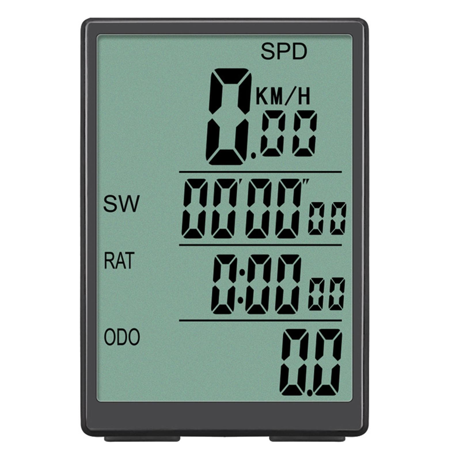 Bicycle Computer Wireless Bike Computer Waterproof Speedometer with Green LCD Backlight black