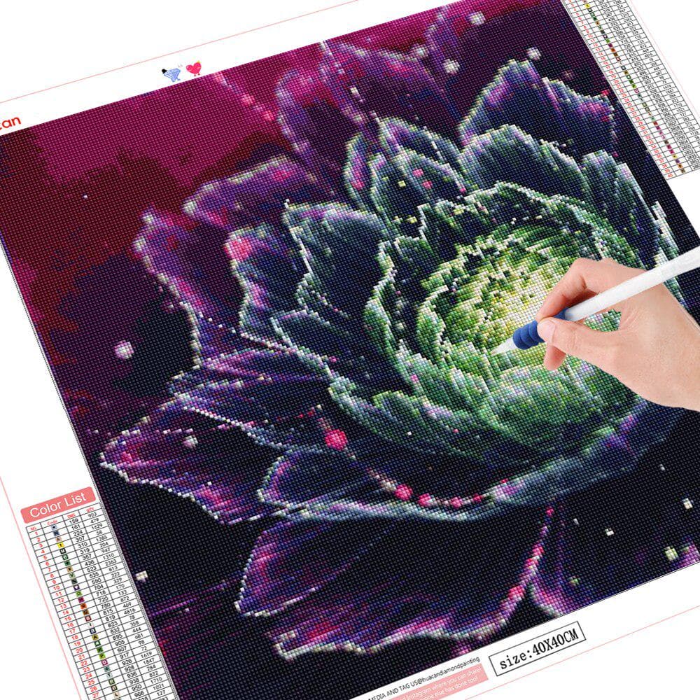 5D Diamond Painting Full Round Flowers DIY Diamond Art Embroidery 30x30CM