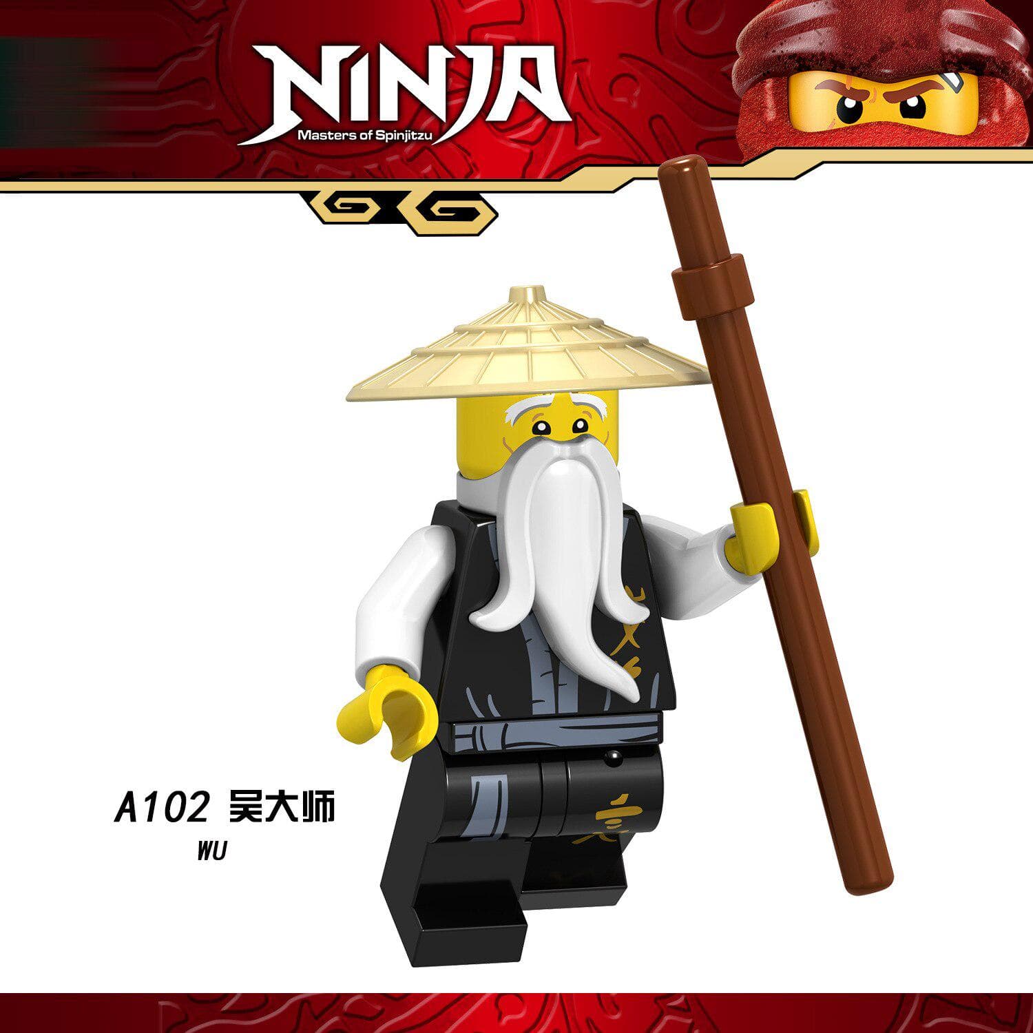 Ninja Figures Jay Kai Lloyd Nya Zane Cole Samurai X Master Wu Building Blocks Set Ninja Movie Action A102
