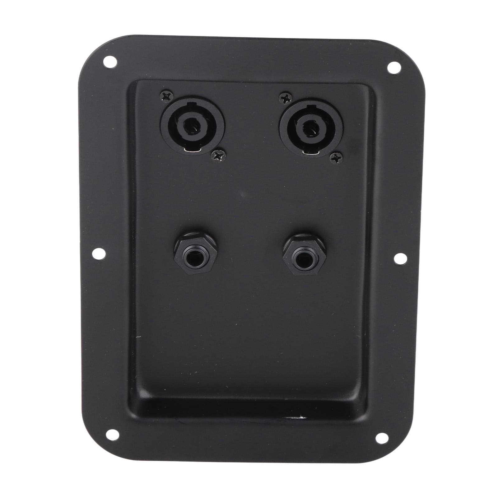 Junction Box 4 Core Socket Jack Plate Dual 6.35 Plug Speaker Junction Box for Stage Sound and
