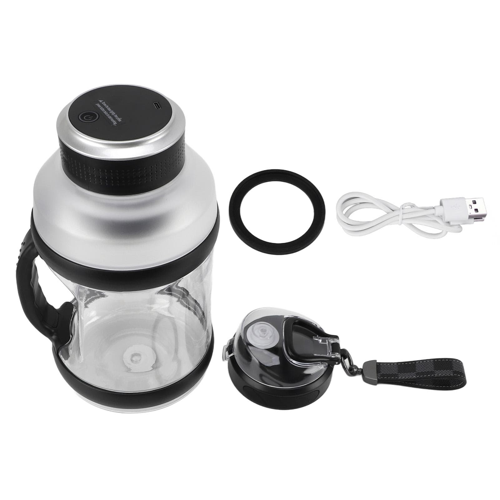2L Sport Portable Blender with 6 Edge Blades 18000rpm 4000mAh Type C Travel Juice Blender for black