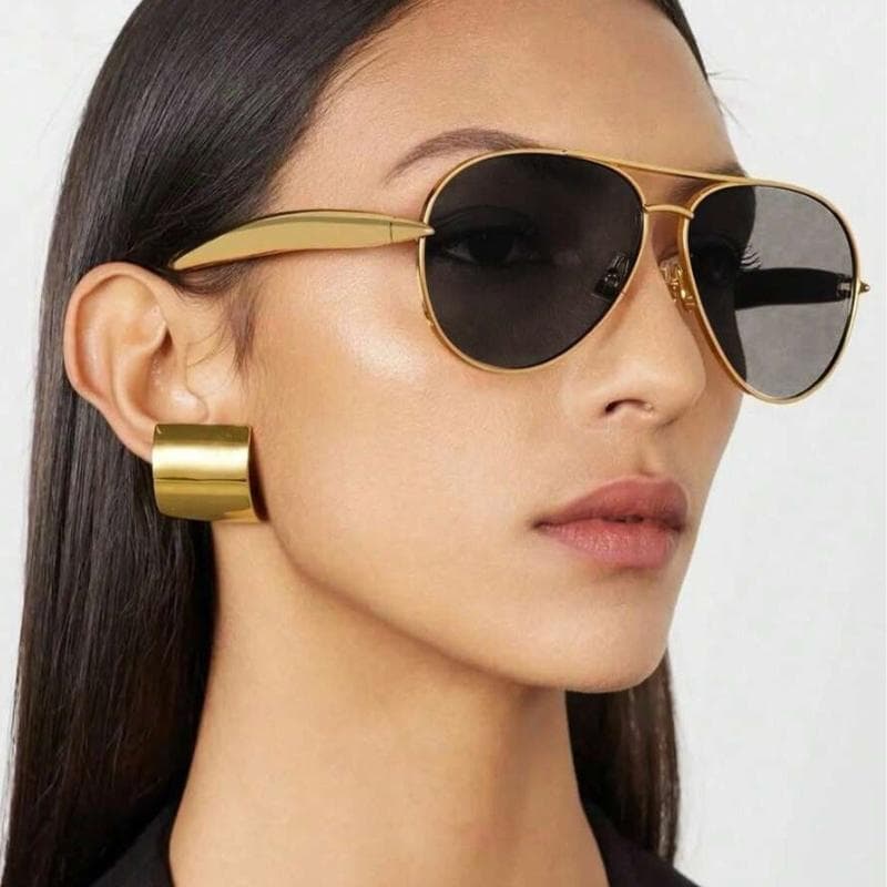 Large Frame Dual Light Metal Fashion Glasses Retro Personalized Multifunctional for Daily Wear Stylish Eyewear