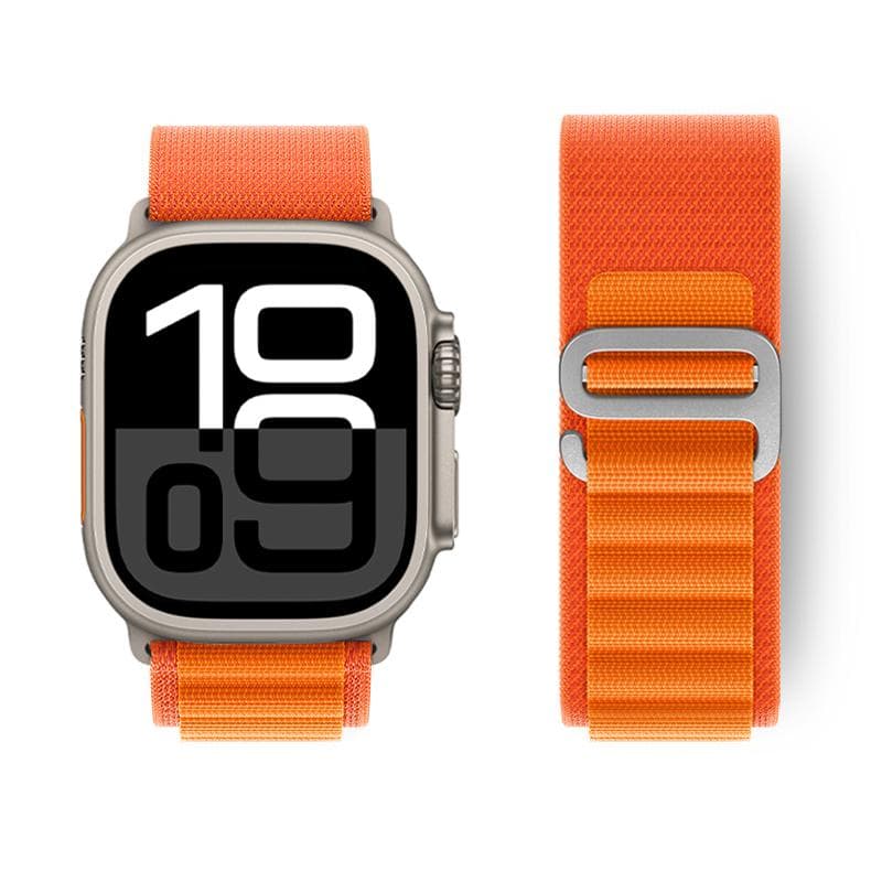 Alpine Loop Strap for Apple Watch Ultra 2 Band 49mm 45mm 44mm 40mm 41mm 46mm 42mm 38mm Bracelet iWatch Series 10 SE 9 8 7 6 5 4 38-40-41mm S10-42mm orange