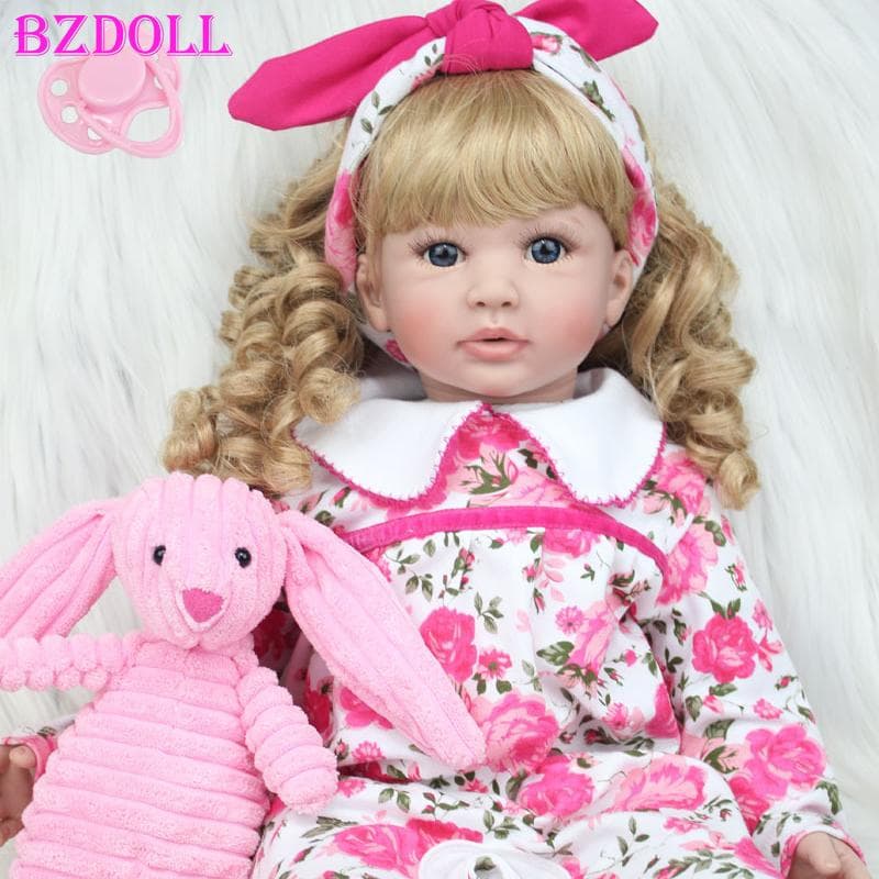 BZDOLL 60cm Soft Silicone Reborn Baby Doll Toys Like Real Vinyl Princess Toddler Alive Bebe Girl Bonecas Kids Birthday Gift Girl-1