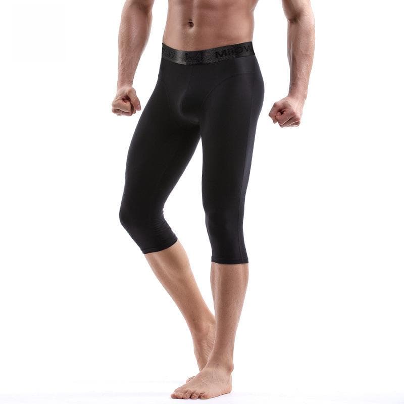 Maoren Men's Anti-Wear Three-Quarter Length Sports Boxer Shorts 2XL black