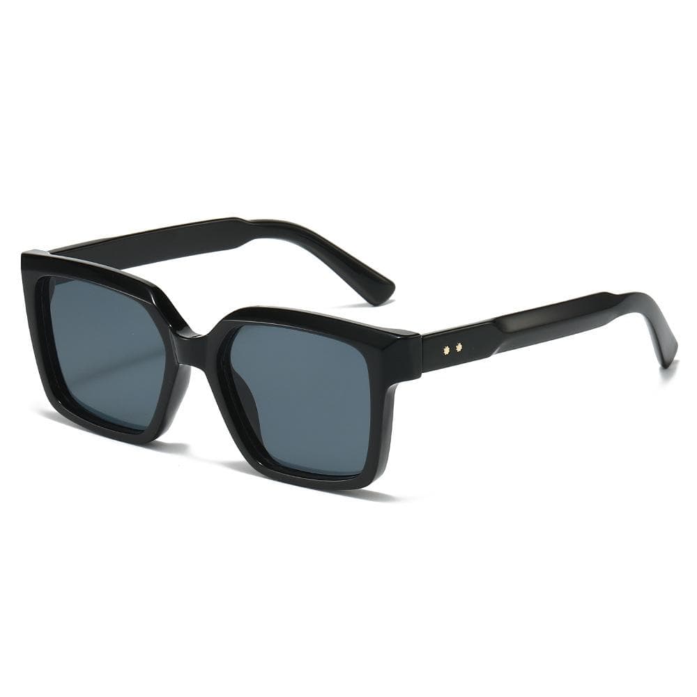 New Square Women Sunglasses UV400 Retro Trend Leopard Print Gradient Orange Sunshade Rivet Men Stylish Eyewear as  picture